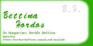 bettina hordos business card